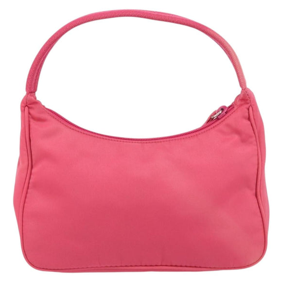 PRADA Hand Pouch Nylon Pink Auth 157315V
