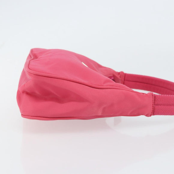 PRADA Hand Pouch Nylon Pink Auth 157315V