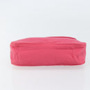 PRADA Hand Pouch Nylon Pink Auth 157315V-5