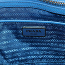 PRADA Galleria Hand Bag Safiano leather Blue Gold Auth 157317-19