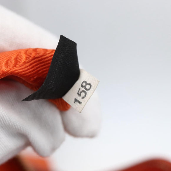 PRADA Hand Bag Nylon Leather 2way Orange Gold Auth 157321