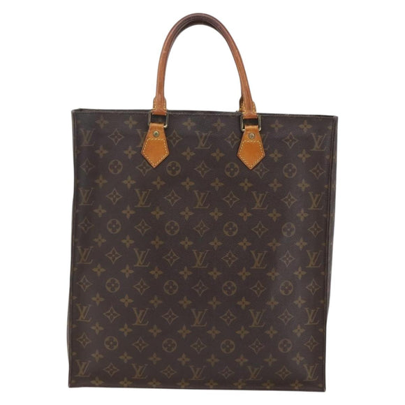 LOUIS VUITTON Monogram Sac Plat Hand Bag M51140 LV Auth 157326