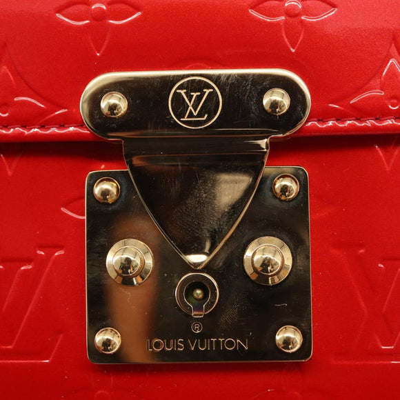 LOUIS VUITTON Monogram Vernis Spring Street Hand Bag Red M91135 Auth 157329SAV