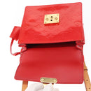 LOUIS VUITTON Monogram Vernis Spring Street Hand Bag Red M91135 Auth 157329SAV-23