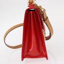 LOUIS VUITTON Monogram Vernis Spring Street Hand Bag Red M91135 Auth 157329SAV-4