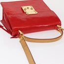 LOUIS VUITTON Monogram Vernis Spring Street Hand Bag Red M91135 Auth 157329SAV-6