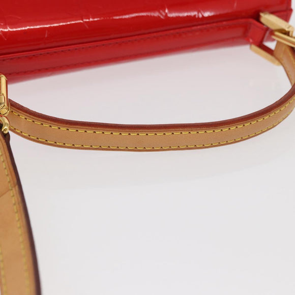 LOUIS VUITTON Monogram Vernis Spring Street Hand Bag Red M91135 Auth 157329SAV