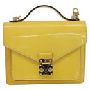 LOUIS VUITTON Monogram Vernis Monceau BB Hand Bag 2way Mimosa LV Auth 157331V-13