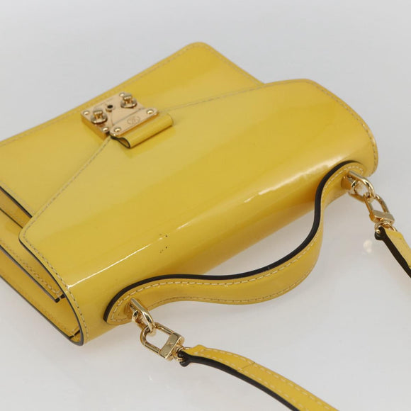 LOUIS VUITTON Monogram Vernis Monceau BB Hand Bag 2way Mimosa LV Auth 157331V