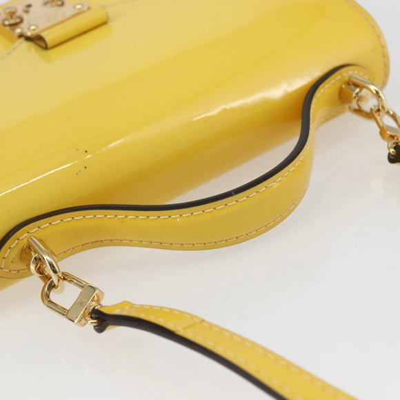 LOUIS VUITTON Monogram Vernis Monceau BB Hand Bag 2way Mimosa LV Auth 157331V