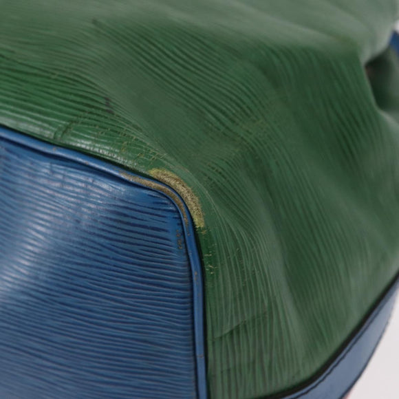 LOUIS VUITTON Epi Petit Noe Bag Tricolor Green Red blue M44147 LV Auth 157332