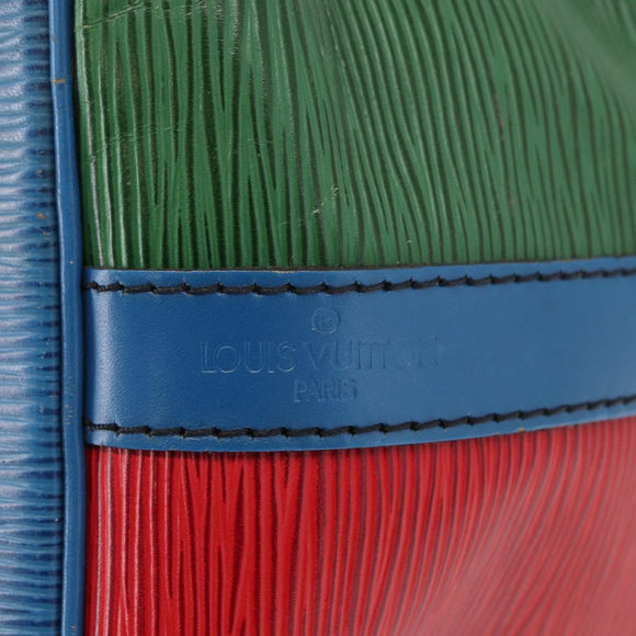 LOUIS VUITTON Epi Petit Noe Bag Tricolor Green Red blue M44147 LV Auth 157332