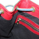 LOUIS VUITTON Epi Petit Noe Bag Tricolor Green Red blue M44147 LV Auth 157332-20