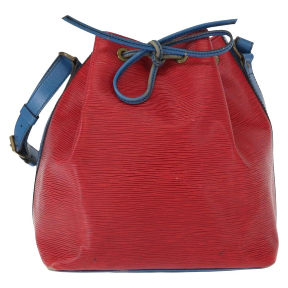 LOUIS VUITTON Epi Petit Noe Bag Tricolor Green Red blue M44147 LV Auth 157332