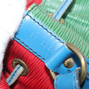 LOUIS VUITTON Epi Petit Noe Bag Tricolor Green Red blue M44147 LV Auth 157332-12