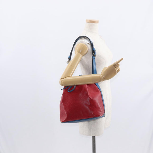 LOUIS VUITTON Epi Petit Noe Bag Tricolor Green Red blue M44147 LV Auth 157332