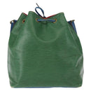 LOUIS VUITTON Epi Petit Noe Bag Tricolor Green Red blue M44147 LV Auth 157332-2