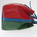 LOUIS VUITTON Epi Petit Noe Bag Tricolor Green Red blue M44147 LV Auth 157332-3