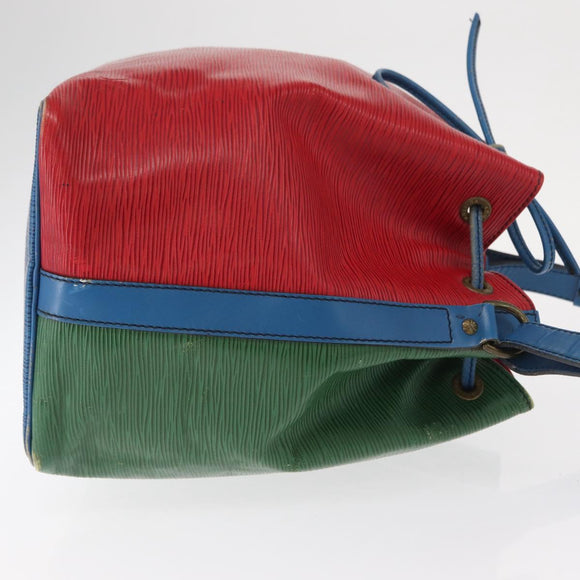 LOUIS VUITTON Epi Petit Noe Bag Tricolor Green Red blue M44147 LV Auth 157332