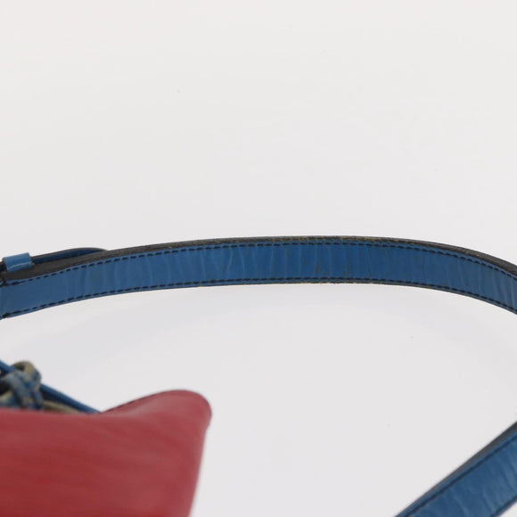 LOUIS VUITTON Epi Petit Noe Bag Tricolor Green Red blue M44147 LV Auth 157332