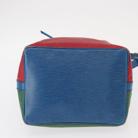 LOUIS VUITTON Epi Petit Noe Bag Tricolor Green Red blue M44147 LV Auth 157332