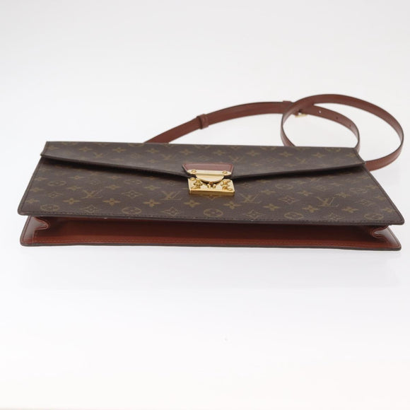LOUIS VUITTON Monogram Porte Documents Bandouliere Bag M53338 LV Auth 157333