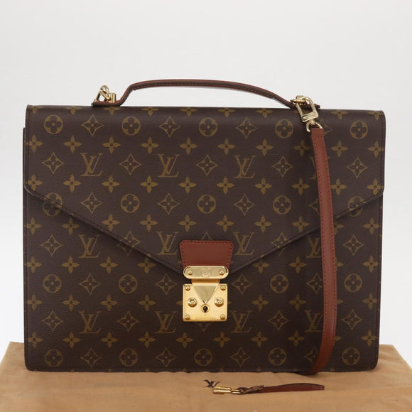 LOUIS VUITTON Monogram Porte Documents Bandouliere Bag M53338 LV Auth 157333