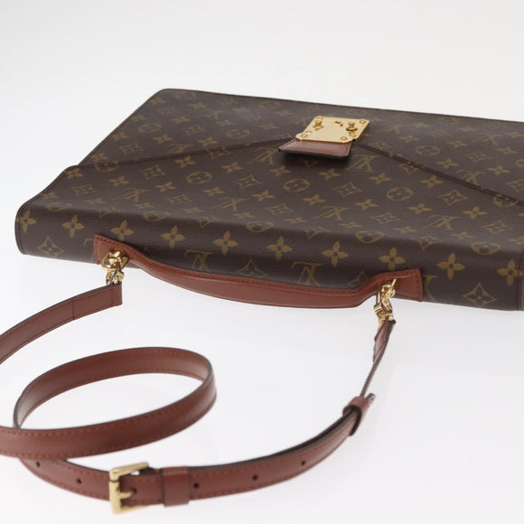 LOUIS VUITTON Monogram Porte Documents Bandouliere Bag M53338 LV Auth 157333