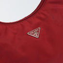 PRADA Hand Pouch Nylon Red Auth 157334-17