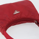 PRADA Hand Pouch Nylon Red Auth 157334-6