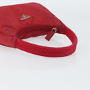 PRADA Hand Pouch Nylon Red Auth 157334-7