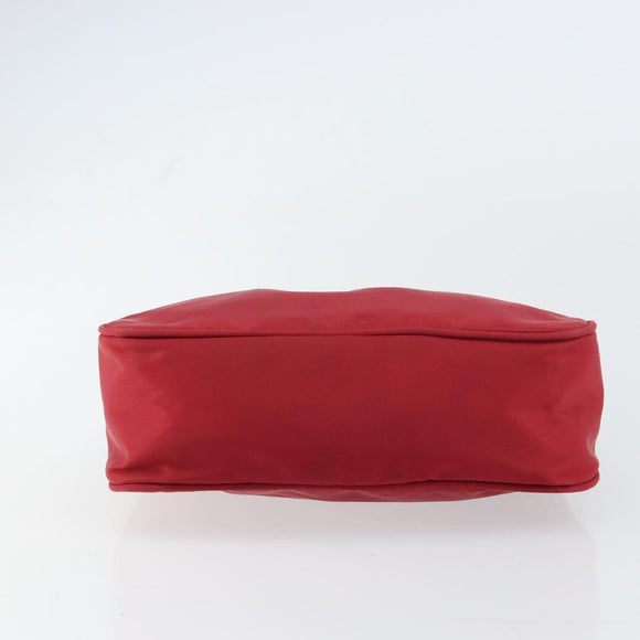PRADA Hand Pouch Nylon Red Auth 157334