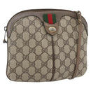 GUCCI GG Supreme Web Sherry Line Bag PVC Beige Gold 904 02 047 Auth 157335-1