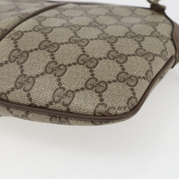 GUCCI GG Supreme Web Sherry Line Bag PVC Beige Gold 904 02 047 Auth 157335