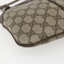 GUCCI GG Supreme Web Sherry Line Bag PVC Beige Gold 904 02 047 Auth 157335-17
