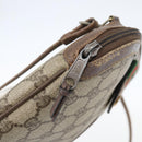 GUCCI GG Supreme Web Sherry Line Bag PVC Beige Gold 904 02 047 Auth 157335-9