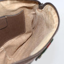 GUCCI GG Supreme Web Sherry Line Bag PVC Beige Gold 904 02 047 Auth 157335-19