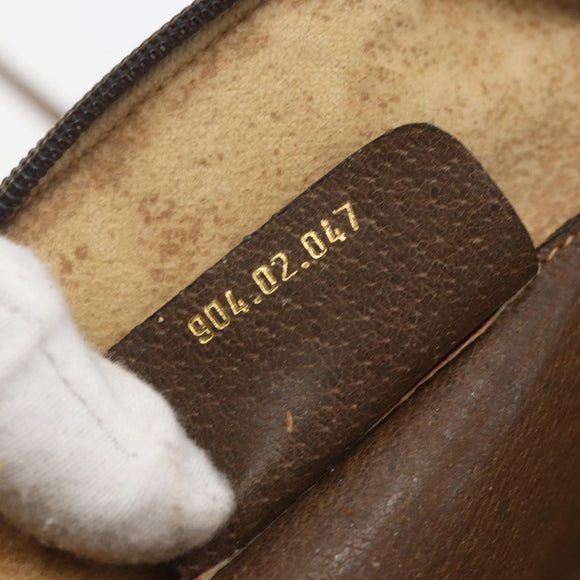 GUCCI GG Supreme Web Sherry Line Bag PVC Beige Gold 904 02 047 Auth 157335