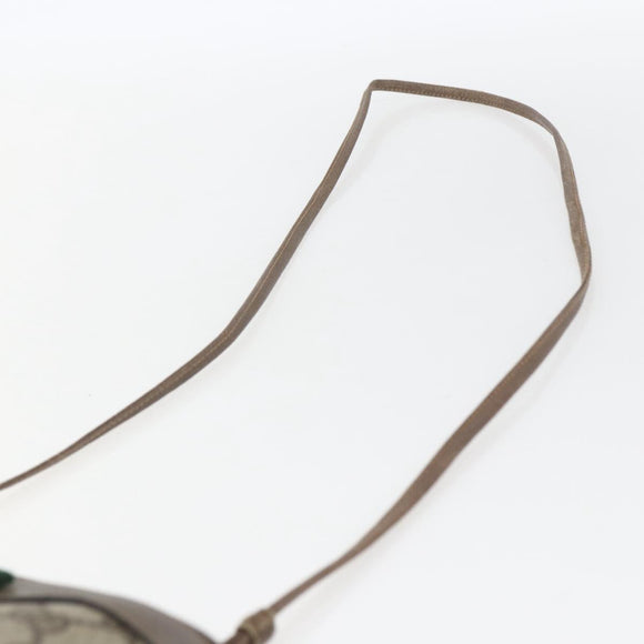 GUCCI GG Supreme Web Sherry Line Bag PVC Beige Gold 904 02 047 Auth 157335