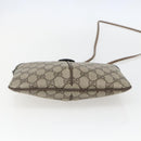 GUCCI GG Supreme Web Sherry Line Bag PVC Beige Gold 904 02 047 Auth 157335-5