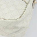 GUCCI GG Supreme Hand Bag PVC Leather White Gold 190258 Auth 157336-8