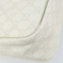 GUCCI GG Supreme Hand Bag PVC Leather White Gold 190258 Auth 157336-15