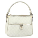 GUCCI GG Supreme Hand Bag PVC Leather White Gold 190258 Auth 157336-1