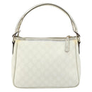 GUCCI GG Supreme Hand Bag PVC Leather White Gold 190258 Auth 157336-2