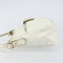 GUCCI GG Supreme Hand Bag PVC Leather White Gold 190258 Auth 157336-4