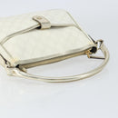 GUCCI GG Supreme Hand Bag PVC Leather White Gold 190258 Auth 157336-7