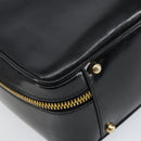 GUCCI Bamboo Hand Bag Enamel Black Gold 000 2122 0565 Auth 157337-11