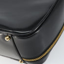 GUCCI Bamboo Hand Bag Enamel Black Gold 000 2122 0565 Auth 157337-12