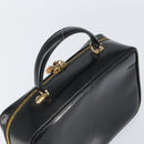 GUCCI Bamboo Hand Bag Enamel Black Gold 000 2122 0565 Auth 157337-6