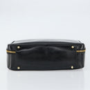 GUCCI Bamboo Hand Bag Enamel Black Gold 000 2122 0565 Auth 157337-9